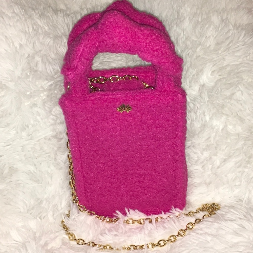 LeLe Sadoughi- Polly Bow Sherpa Crossbody Bag